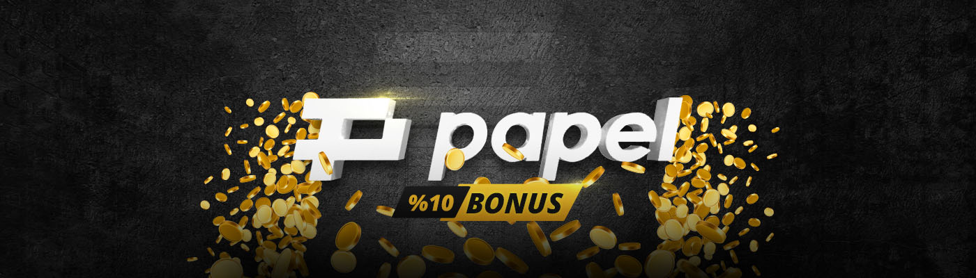 Papel’le her gün %10 Bonus cebinde desktop banner